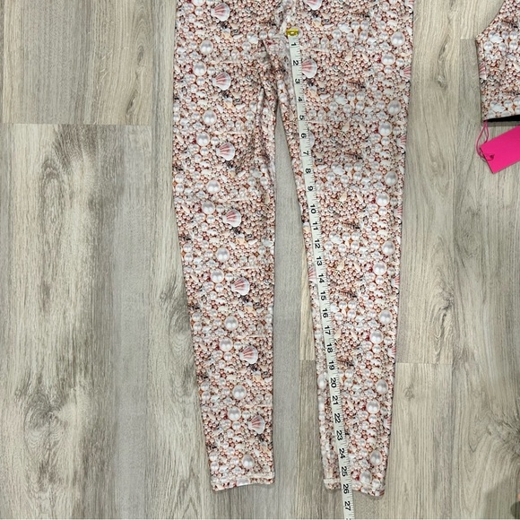 NWT Terez 2-Piece Set Hi Shine Sea Pearls Pattern Leggings Sports Bra Size S - Picture 2 of 7